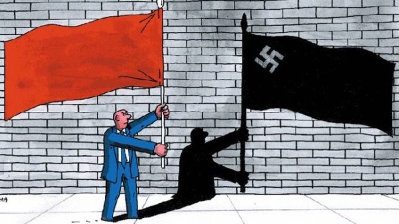 Зрадник з Херсонщини записав відеозвернення до співгромадян на тлі серпа та молота