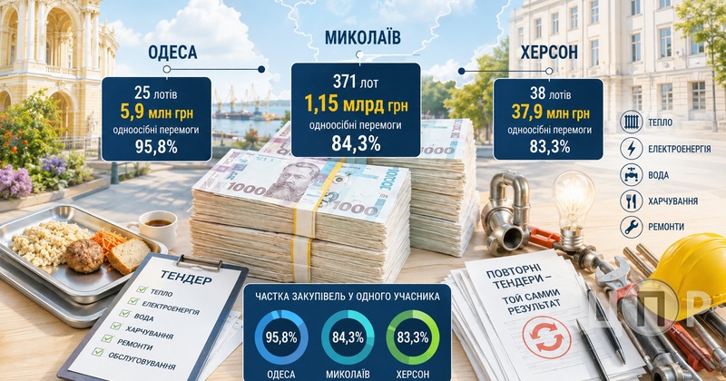 8 із 10 тендерів на освіту в Одесі, Миколаєві й Херсоні виграє єдиний учасник